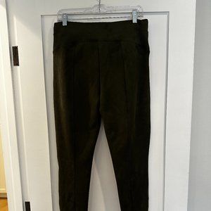 Spanx Faux Suede Leggings Olive